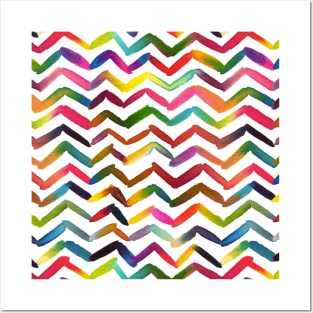 Pocket - Chevron Stripes Multicolored Posters and Art